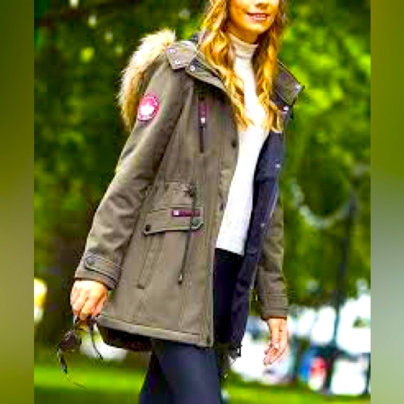 Canada Weathergear Jackets & Blazers - Canada Weather Gear Army Green Anorak Jacket w/ Faux Fur Hood | Fall | Snow